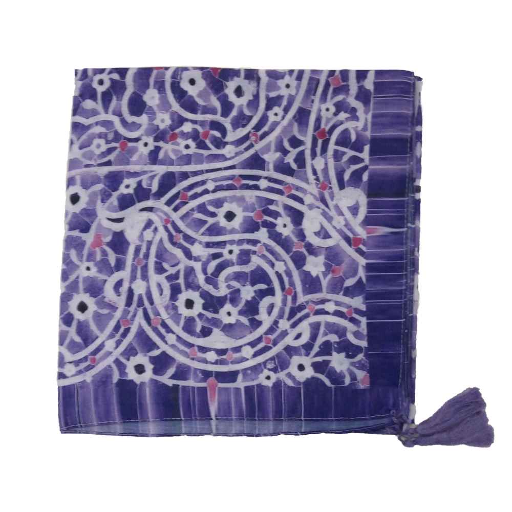 Artistieke print zomersjaal voor dames – Baharan Ontwerp