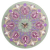 Glas-in-lood Wandklok met Bloemenpatroon Nasim
