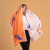 Perzische bedrukte zijden sjaal dubbelzijdig artistieke kalligrafie Rumi Gedicht