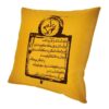 Perzische fluwelen kussensloop – gele kalligrafie ontwerp (set van 2)