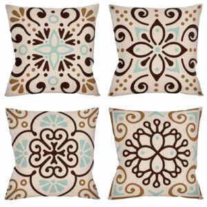 Perzische fluwelen kussensloop set – Ayda ontwerp (set van 4)