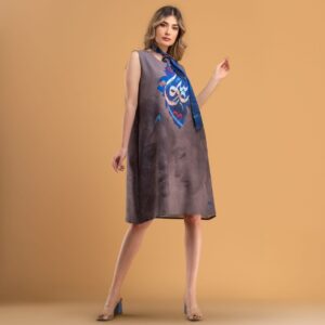 Dames Kledingset Afagh – Oversized Shirt & Sjaal – Grijs