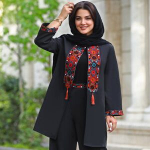 Perzische Manto & Broek Set – Traditioneel Grijs