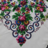 Torkaman etnische sjaal – Wit met Bloemenontwerp