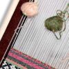 Handgemaakte Perzische houten wand-sleutelhanger – Tapijtweefmachine