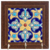 Keramische wand-sleutelhanger – met houten frame & Model Tegel