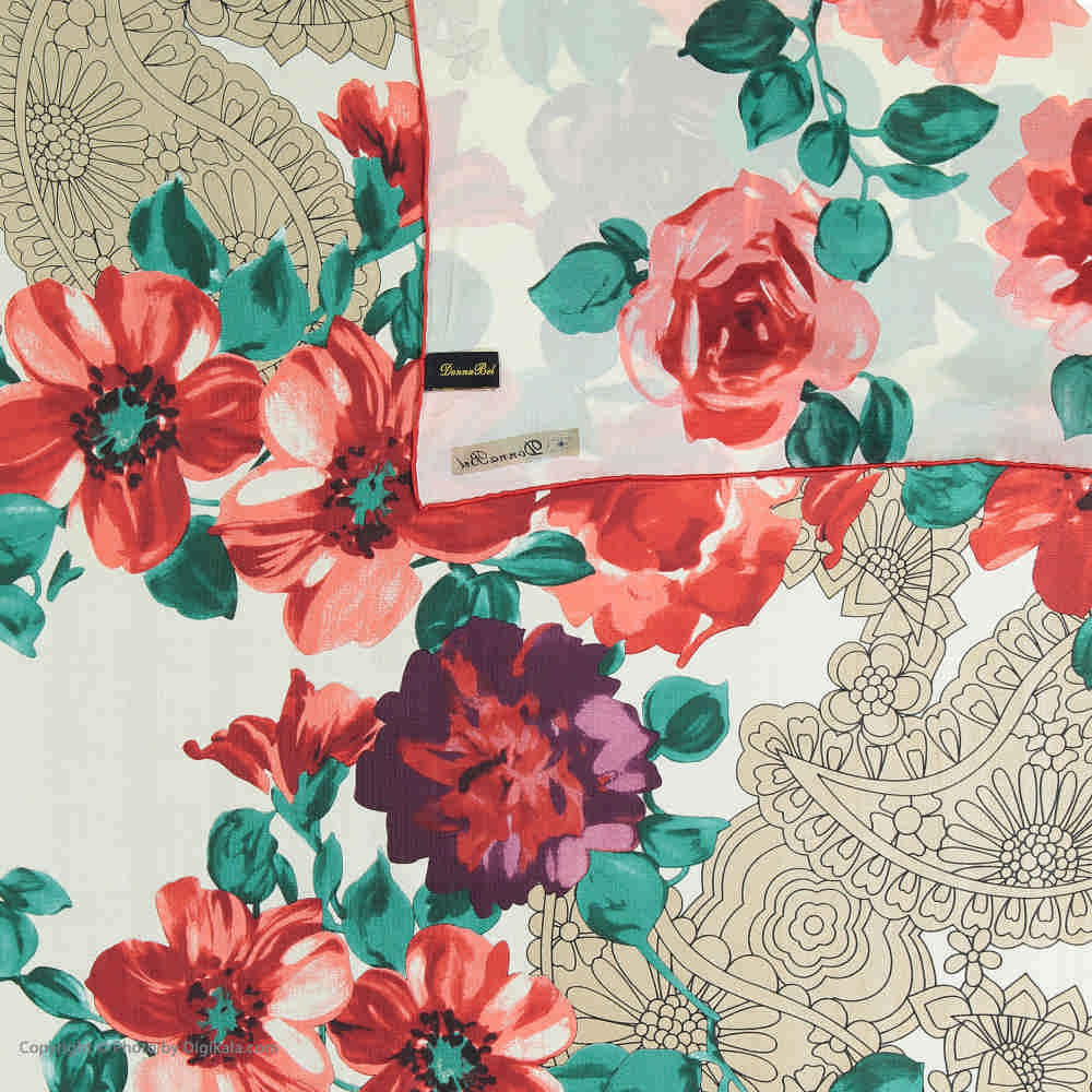 Bloemenprint zijden sjaal voor dames – Luxe en levendig Sarvin Ontwerp