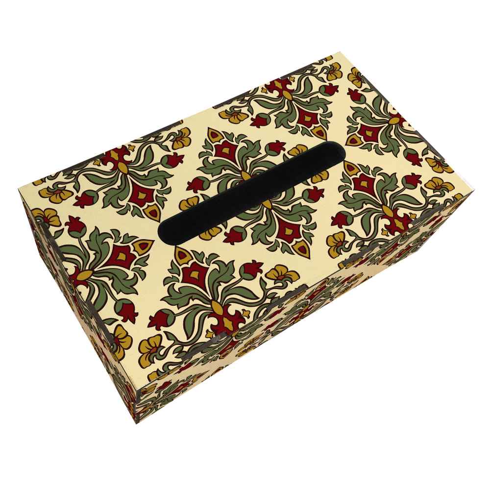 Rustieke Houten Tissuebox Hoes Alma – Perzische Elegantie