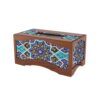 Rustieke Houten Tissuebox Hoes Bardia – Geometrisch Perzisch Design