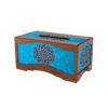 Rustieke Houten Tissuebox Hoes Firoozeh – Perzische Elegantie