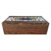 Houten Tissuebox Cover Bloemontwerp – Rustieke Perzische Stijl