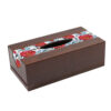 Rustieke Houten Tissuebox Hoes Golnaz – Elegant Bloemenontwerp