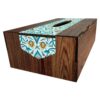 Rustieke Houten Tissuebox Hoes Jooya – Geometrisch Patroon