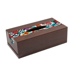 Rustieke Houten Tissuebox – Model Sareh Bloemen