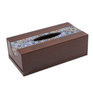 Rustieke Houten Tissuebox – Model Shahla Geometrisch