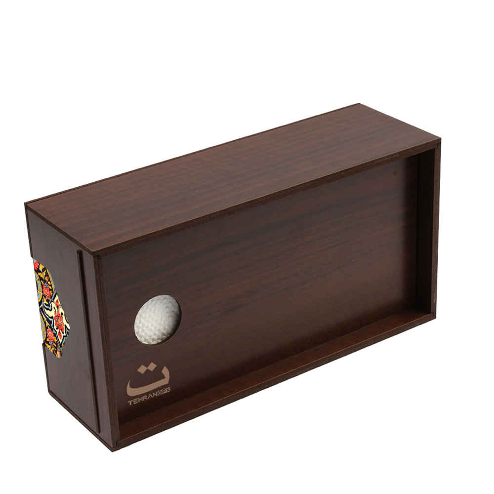 Rustieke Houten Tissuebox – Geometrisch Tegelontwerp