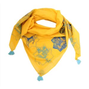 Artistieke print zomersjaal voor dames – Rakhsh Ontwerp