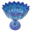 Decoratieve Koperen Kom Handbeschilderd met Perzisch Minakari Emaille Gohar
