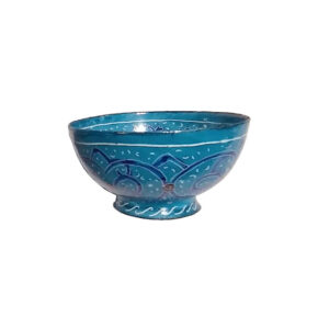 Decoratieve Koperen Kom Handbeschilderd met Perzisch Minakari Emaille Sima