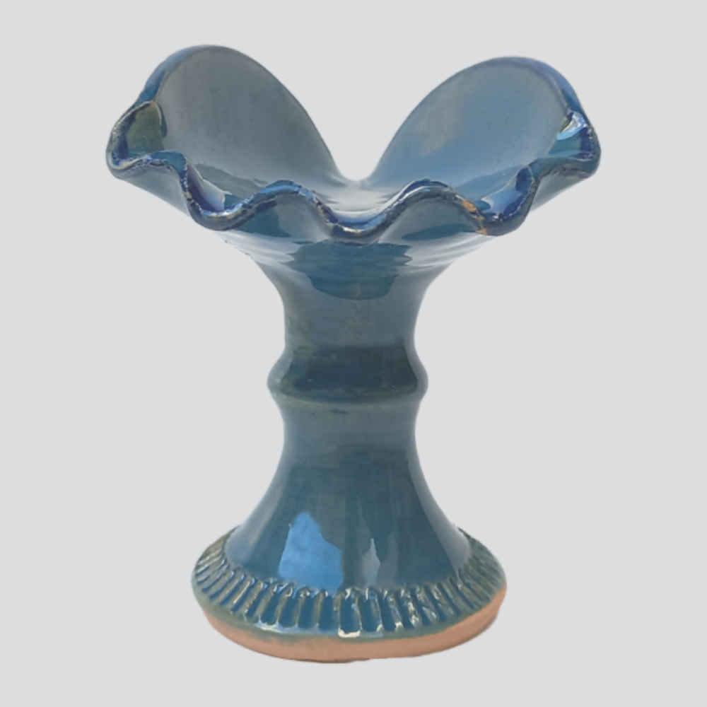 Handgemaakte Decoratieve Blauwe Aardewerken Kom Model Parya