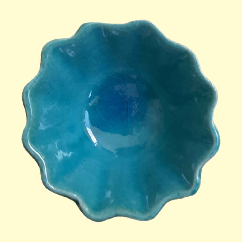Handgemaakte Decoratieve Blauwe Aardewerken Kom Model Pouya