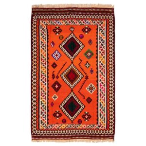 Perzisch Wol Kilim Tapijt Handgeweven in Fars Traditioneel Aidin