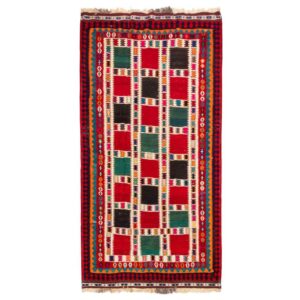 Perzisch Wol Kilim Tapijt Handgeweven in Fars Traditioneel Atabak