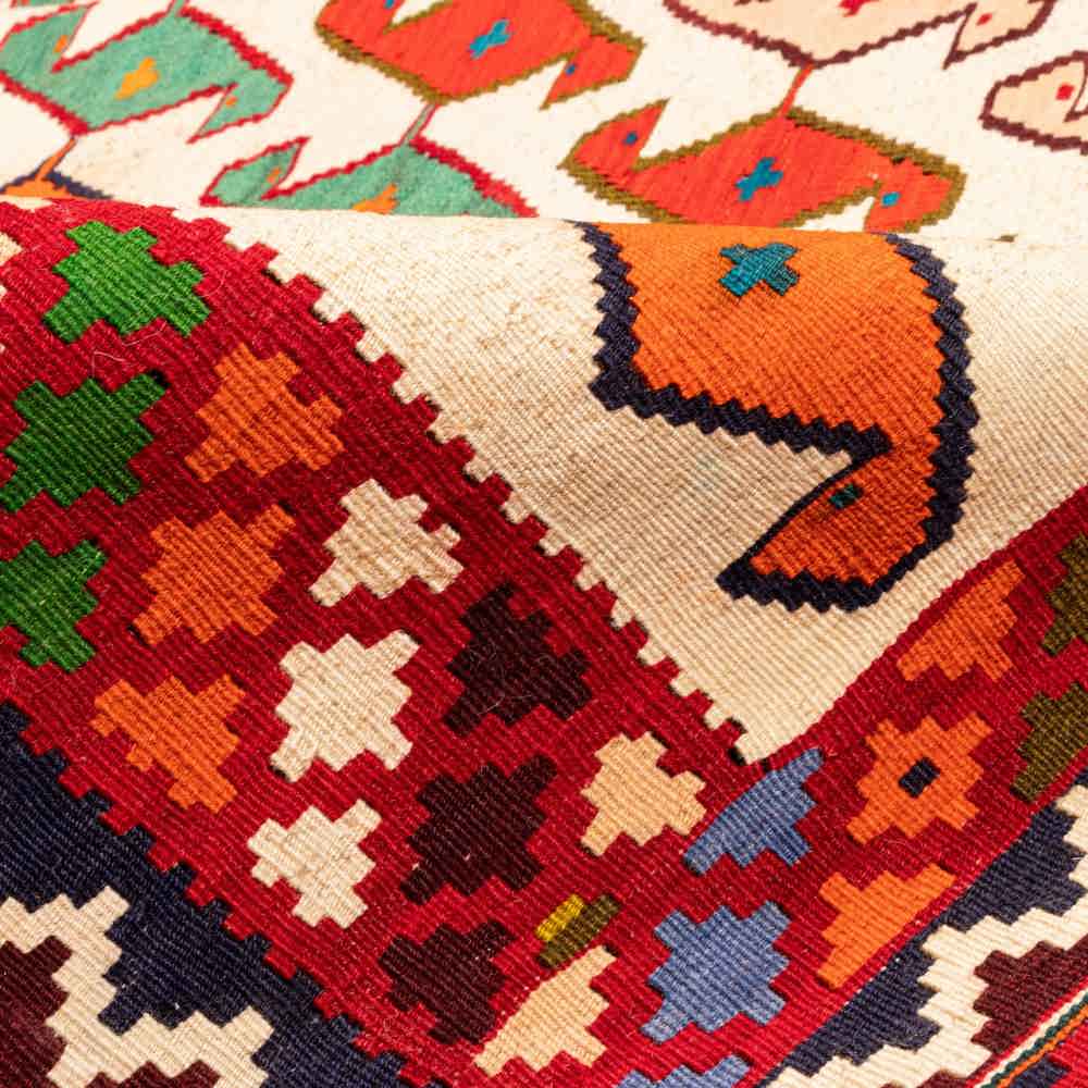 Traditionele Perzische Fars Kelim Aynaz, handgeweven