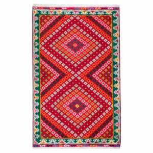 Perzisch Wol Kilim Tapijt Handgeweven in Fars Traditioneel Bahador