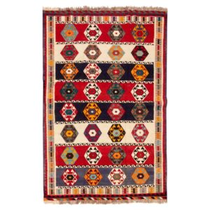 Perzisch Wol Kilim Tapijt Handgeweven in Fars Traditioneel Doman
