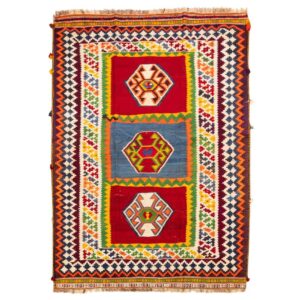 Perzisch Wol Kilim Tapijt Handgeweven in Fars Traditioneel Elmira