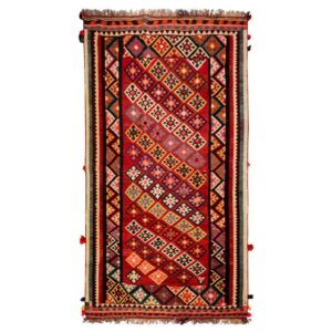Perzisch Wol Kilim Tapijt Handgeweven in Fars Traditioneel Maral