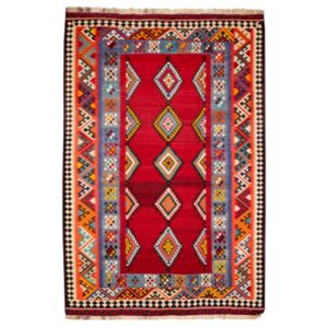 Perzisch Wol Kilim Tapijt Handgeweven in Fars Traditioneel Nazli
