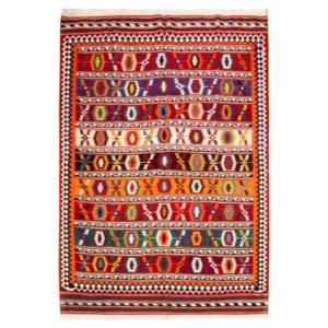Perzisch Wol Kilim Tapijt Handgeweven in Fars Traditioneel Takin