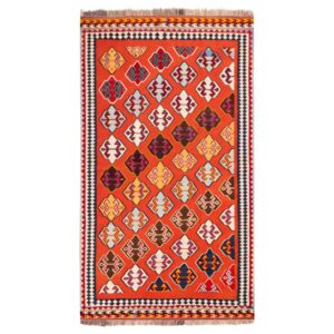 Perzisch Wol Kilim Tapijt Handgeweven in Fars Traditioneel Yashar
