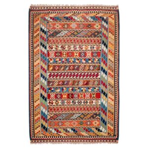 Perzisch Kilim Tapijt Solmaz — Handgeweven Wol uit Naein — Oranje