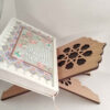 Opvouwbare Houten Quran Rehal Standhouder met Geometrische Islamitische Kunst
