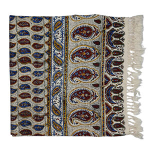 Iraanse Tafelkleed: Isfahans Traditionele Kalamkari Blokdruk Elegantie Paisley