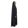Zwarte islamitische chador mit mouwen – Zedige dames abaya (Sahar)
