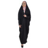 Zwarte islamitische chador mit mouwen – Zedige dames abaya (Sahar)