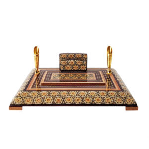 Perzische Khatamkari houten pennenhouder – Lux Style