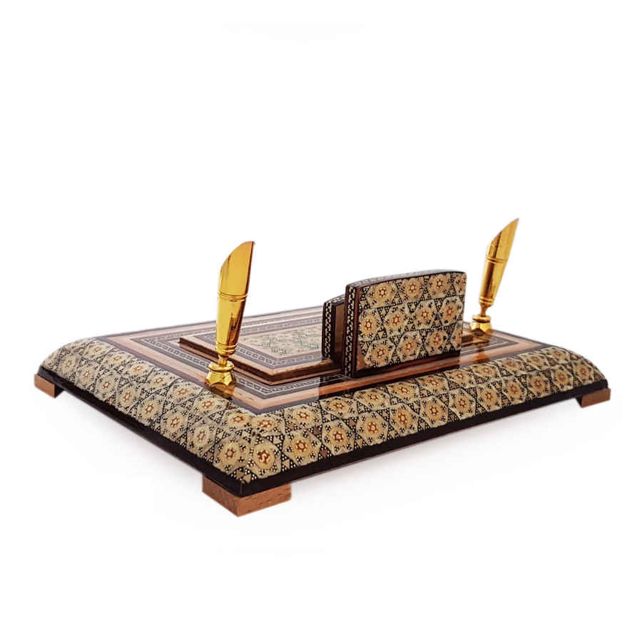 Perzische Khatamkari houten pennenhouder – Lux Style