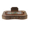 Decoratieve bureauaccessoire – Pauwmotief, Khatamkari kunst