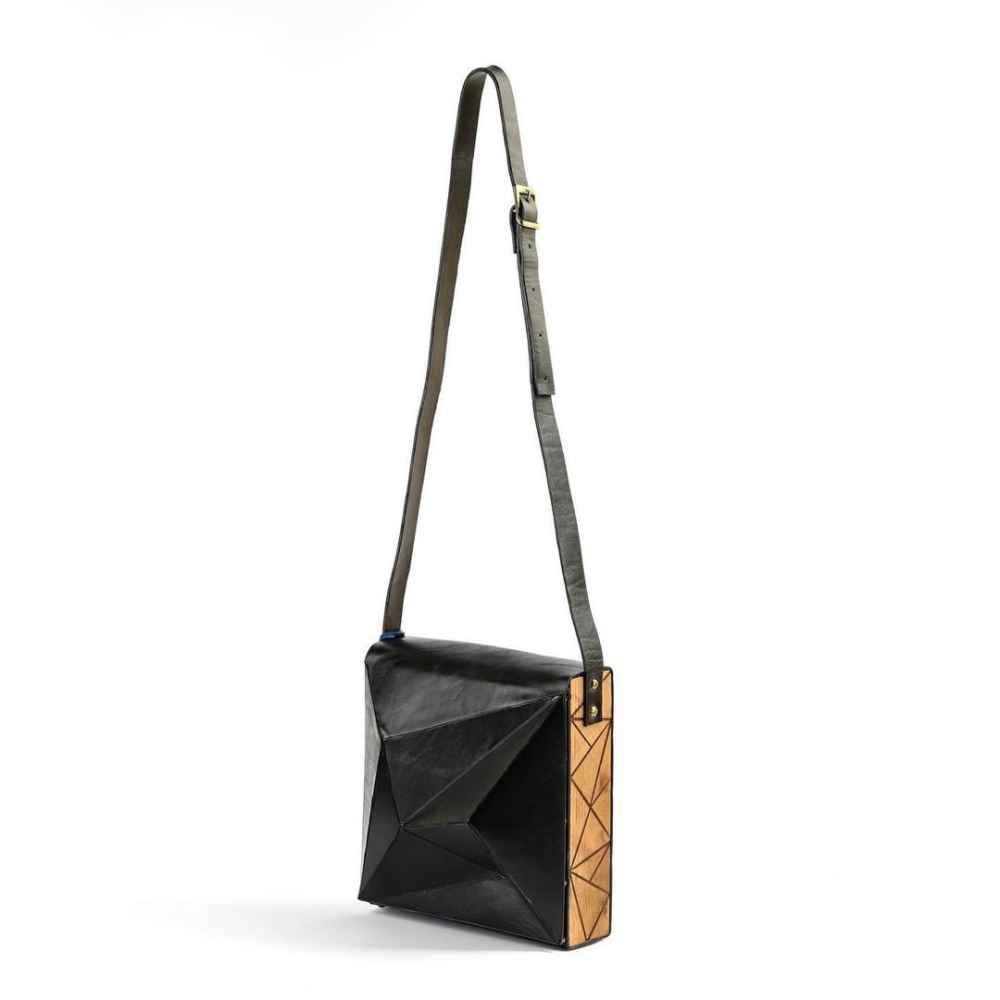 Luxe handgemaakte leren crossbody tas – 3D editie
