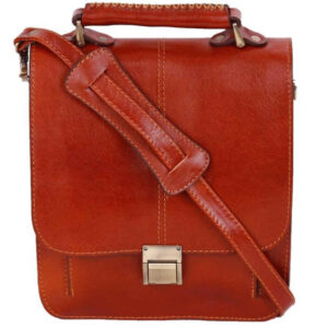 Leren Messenger Schoudertas – Model Arvin (Bruin)