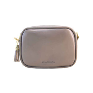 Handgemaakte Leren Crossbody Tas – Asal Editie (Grijs)