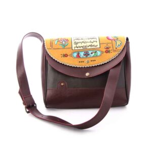 Perzische Leren Crossbody Schoudertas – Azad, Luxueus Handgemaakt
