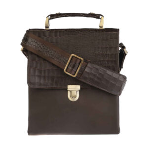 Leren Messenger Schoudertas – Model Croco (Rood)