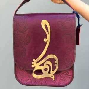 Handgemaakte Leren Crossbody Tas – Perzisch Hich Ontwerp