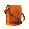 Handgemaakte Leren Crossbody Tas – Honey Editie